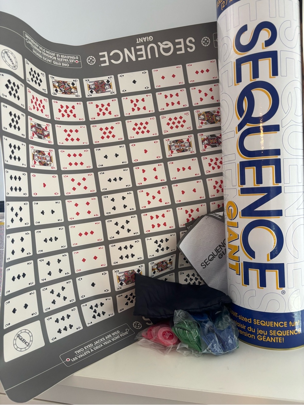 Sequence Giant Game - White, Blue, Gold